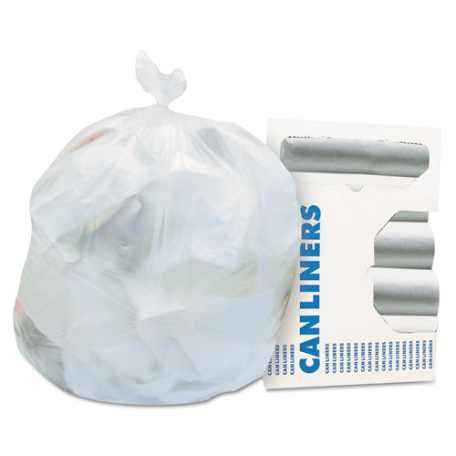 Image of AccuFit® H5645TC R01 Linear Low Density Can Liners with AccuFit Sizing, 23 gal, 0.9 mil, 28" x 45", Clear, 25 Bags/Roll, 8 Rolls/Carton