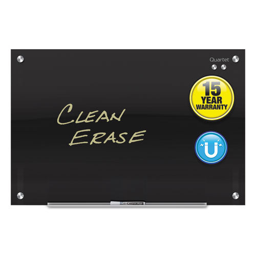 Image of Quartet® G7248B-A Infinity Magnetic Glass Marker Board, 72" x 48", Black Surface