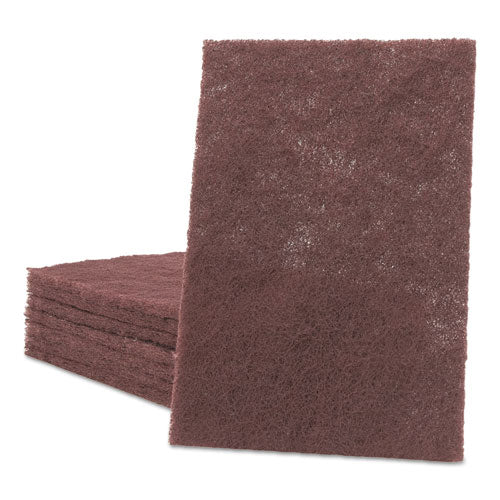 Image of Scotch-Brite PROFESSIONAL 7447 General Purpose Hand Pad, 6 X 9, Maroon, 20/box, 3 Boxes/carton
