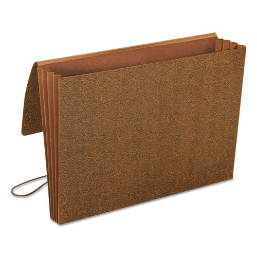 Image of Smead Classic Expanding Wallets with Tear-Resistant Gussets, 3.5" Expansion, 1 Section, Elastic Cord Closure, Legal Size, Redrope