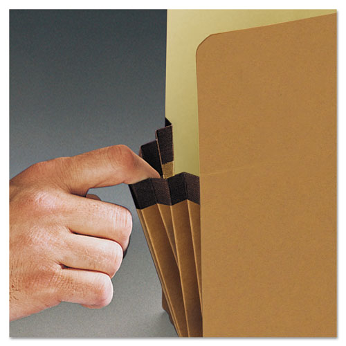 Image of Smead 71356 Classic Expanding Wallets, 3.5" Expansion, 1 Section, Elastic Cord Closure, Legal Size, Redrope