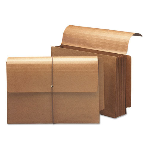 Image of Smead 71148 Redrope End Tab Wallets, 5.25" Expansion, 1 Section, Elastic Cord Closure, Straight Tabs, Legal Size, Redrope, 10/Box