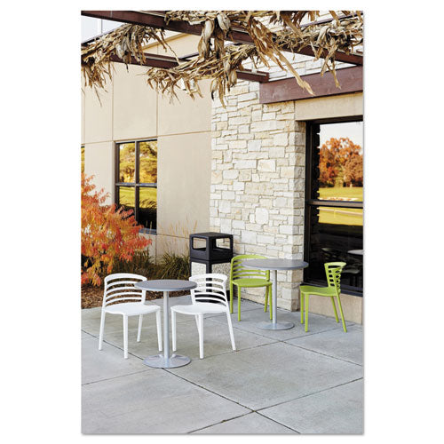 Image of Safco® 9472NC Canmeleon Aggregate Panel Receptacles, Side-Open, 38 gal, Polyethylene, Black