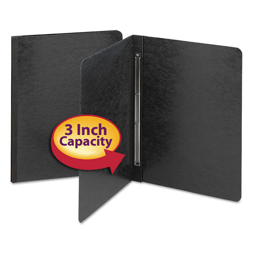 Image of Smead 81152 Prong Fastener Premium Pressboard Report Cover, Two-Piece Prong Fastener, 3" Capacity, 8.5 X 11, Black/black