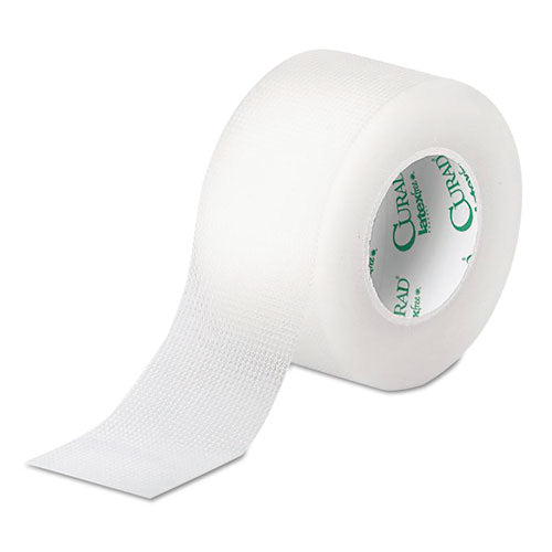 Image of Curad® NON270201 Transparent Surgical Tape, Heavy-Duty, Acrylic/Cloth, 1" x 10 yds, Matte Clear, 12/Pack