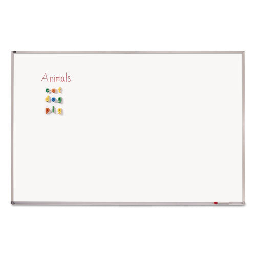 Image of Quartet® PPA406 Porcelain Magnetic Whiteboard, 72" x 48", White Surface, Satin Aluminum Frame