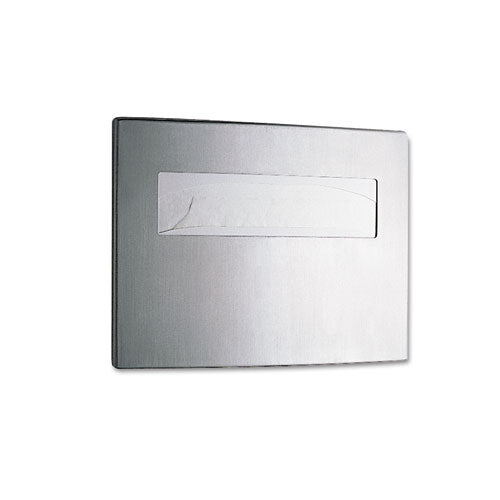 Image of Bobrick B-4221 Stainless Steel Toilet Seat Cover Dispenser, ConturaSeries, 15.75 x 2.25 x 11.25, Satin Finish
