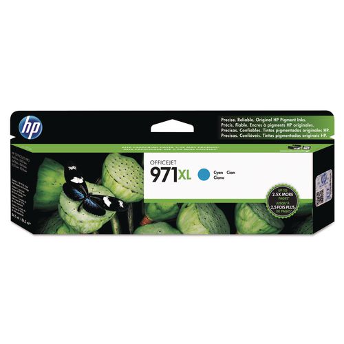 Image of HP CN626AM HP 971xl, (cn626am) High-Yield Cyan Original Ink Cartridge