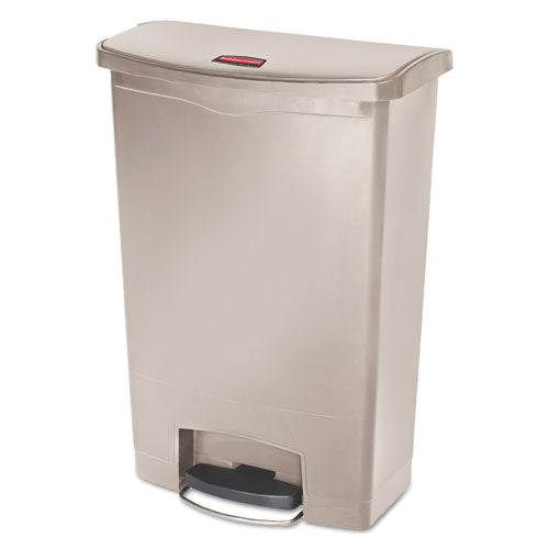 Image of Rubbermaid® Commercial 1883552 Streamline Resin Step-On Container, Front Step Style, 24 gal, Polyethylene, Beige