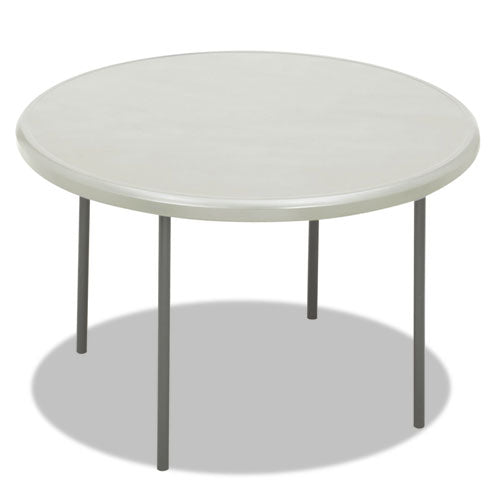 Image of Iceberg 65243 IndestrucTable Classic Folding Table, Round, 48" x 29", Platinum