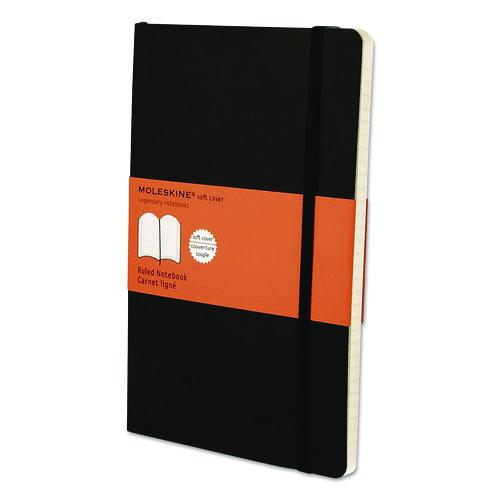 Image of Moleskine® 707162 Classic Softcover Notebook, 1-Subject, Narrow Rule, Black Cover, (192) 8.25 x 5 Sheets