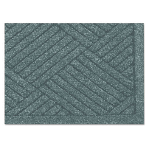 Image of Guardian EGDSF040804 EcoGuard Diamond Floor Mats, Rectangular with Single Fan, Charcoal Gray Carpeted Surface, 96" x 48"