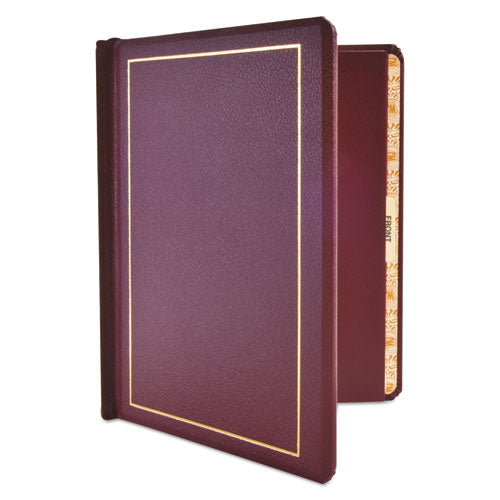 Image of Wilson Jones® WLJ39611 Binder For Corporation Minutes, 3 Posts, 2" Capacity, 11 X 8.5, Red W/gold Trim