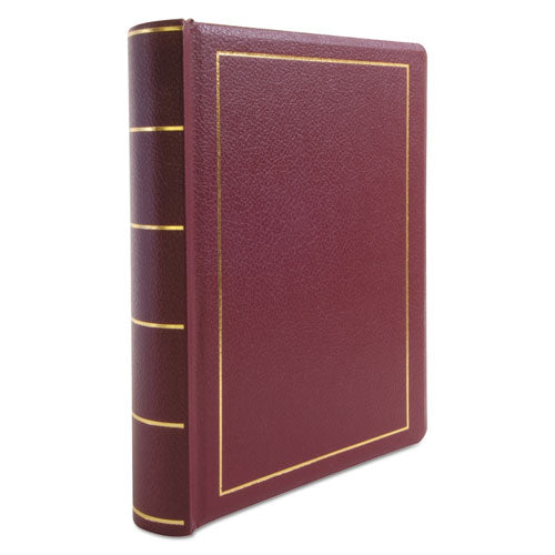 Image of Wilson Jones® WLJ39611 Binder For Corporation Minutes, 3 Posts, 2" Capacity, 11 X 8.5, Red W/gold Trim