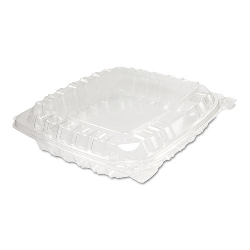 Image of Dart® C89PST1 ClearSeal Hinged-Lid Plastic Containers, 8.31 x 8.31 x 2, Clear, Plastic, 125/Bag, 2 Bags/Carton