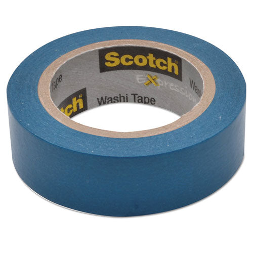 Image of Scotch® C314-BLU Expressions Washi Tape, 1.25" Core, 0.59" X 32.75 Ft, Blue