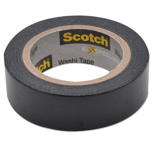 Image of Scotch® C314-BLK Expressions Washi Tape, 1.25" Core, 0.59" X 32.75 Ft, Black