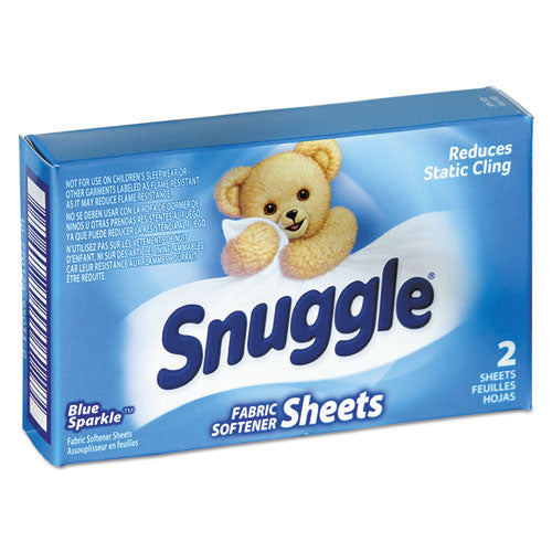 Image of Snuggle® VEN 2979929 Vend-Design Fabric Softener Sheets, Blue Sparkle Scent, 2 Sheets/Box, 100 Boxes/Carton