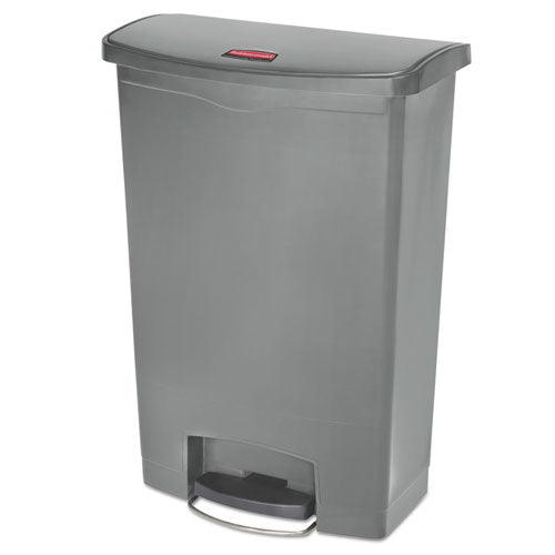 Image of Rubbermaid® Commercial 1883606 Streamline Resin Step-On Container, Front Step Style, 24 gal, Polyethylene, Gray