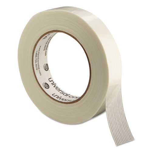 Image of Universal® UNV78001 190# Medium Grade Filament Tape, 3" Core, 24 Mm X 54.8 M, Clear