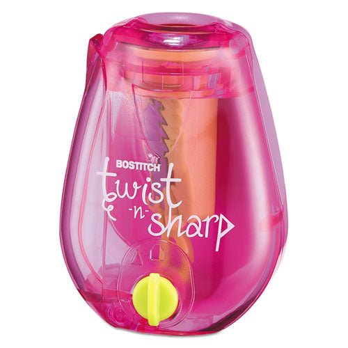 Image of Bostitch® PS1-ADJ TWIST-N-SHARP PENCIL SHARPENER, ONE-HOLE, 3.5 X 1.25 X 5.5, RANDOMLY ASSORTED COLORS