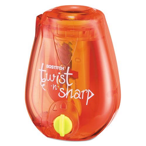 Image of Bostitch® PS1-ADJ TWIST-N-SHARP PENCIL SHARPENER, ONE-HOLE, 3.5 X 1.25 X 5.5, RANDOMLY ASSORTED COLORS
