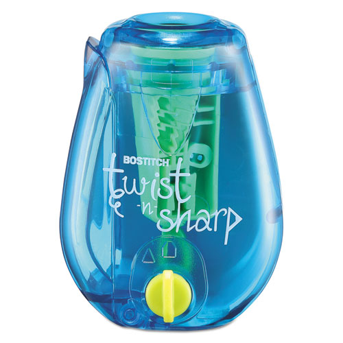 Image of Bostitch® PS1-ADJ TWIST-N-SHARP PENCIL SHARPENER, ONE-HOLE, 3.5 X 1.25 X 5.5, RANDOMLY ASSORTED COLORS