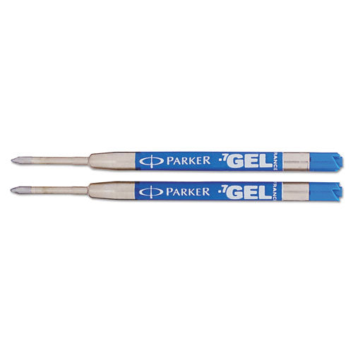 Image of Parker® 1950364 Refill For Parker Retractable Gel Ink Roller Ball Pens, Medium Conical Tip, Blue Ink, 2/pack