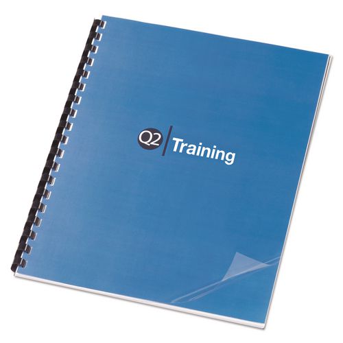 Image of GBC® 2020034P Clear View Presentation Covers for Binding Systems, Plastic, Square Corners, 11 x 8.5, Clear, 100/Box