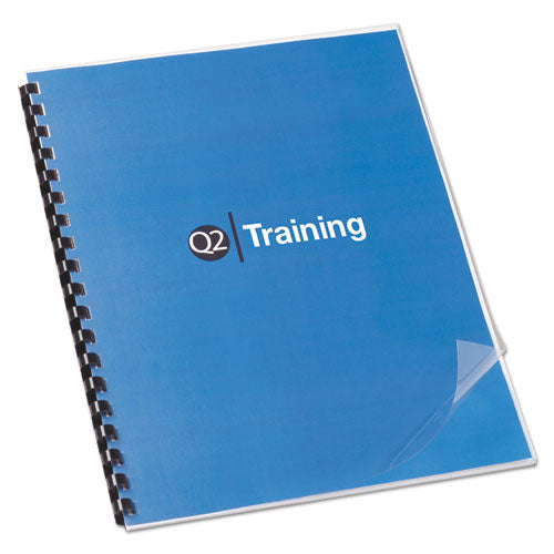 Image of GBC® 2020034P Clear View Presentation Covers for Binding Systems, Plastic, Square Corners, 11 x 8.5, Clear, 100/Box