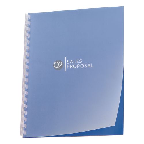 Image of GBC® 2514499P Design View Poly Presentation Covers for Binding Systems, Plastic, Square Corners, 11 x 8.5, Frost, 25/Pack