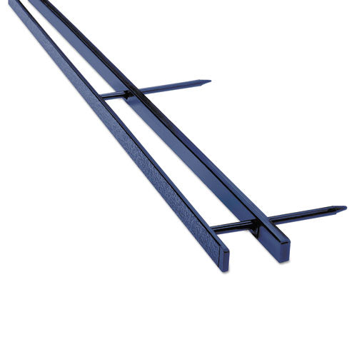 Image of GBC® 9741631P VeloBind Reclosable Spines for 11 x 8.5 Documents, 4 Pins, 1.25" (200-Sheet) Capacity, Blue, 25/Pack
