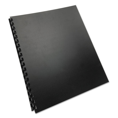 Image of GBC® 25818 100% Recycled Poly Binding Cover, Plastic, Square Corners, 11 x 8.5, Black, 25/Pack