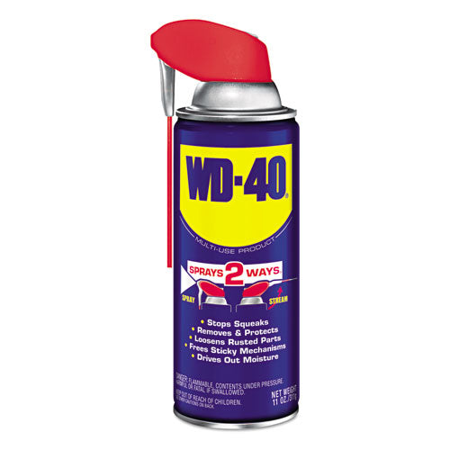 Image of WD-40® 490040 Smart Straw Spray Lubricant, 11 oz Aerosol Can, 12/Carton
