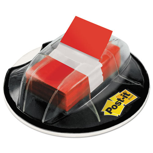 Image of Post-it® Flags 680-HVRD Page Flags in Desk Grip Dispenser, 1 x 1.75, Red, 200/Dispenser