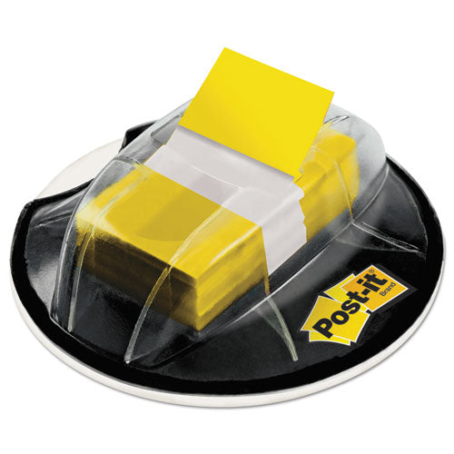 Image of Post-it® Flags 680-HVYW Page Flags in Desk Grip Dispenser, 1 x 1.75, Yellow, 200/Dispenser