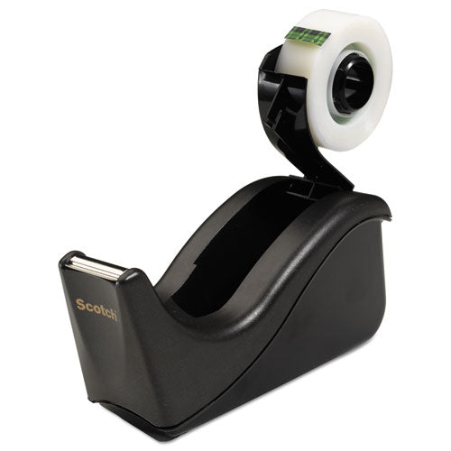 Image of Scotch® C60-BK Value Desktop Tape Dispenser, 1" Core, Two-Tone Black