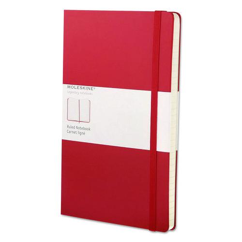 Image of Moleskine® 930048 Classic Colored Hardcover Notebook, 1-Subject, Narrow Rule, Red Cover, (240) 8.25 x 5 Sheets