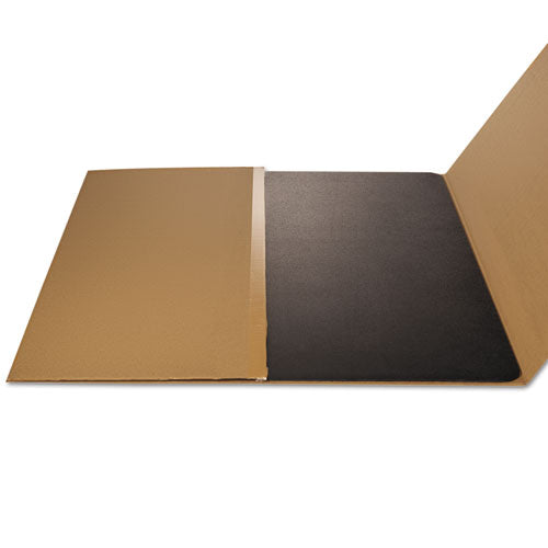 Image of deflecto® CM21242BLK EconoMat Non-Studded All Day Use Chair Mat for Hard Floors, Rectangular, 45" x 53", Black, Ships Flat