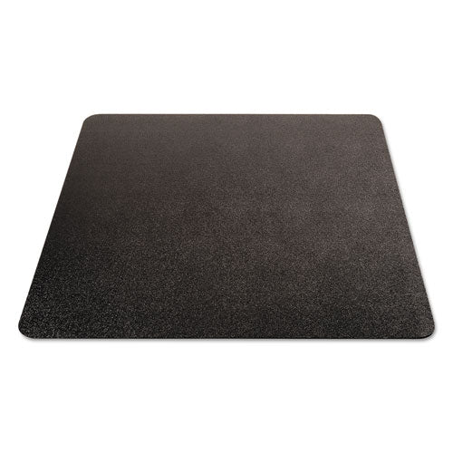 Image of deflecto® CM21242BLK EconoMat Non-Studded All Day Use Chair Mat for Hard Floors, Rectangular, 45" x 53", Black, Ships Flat