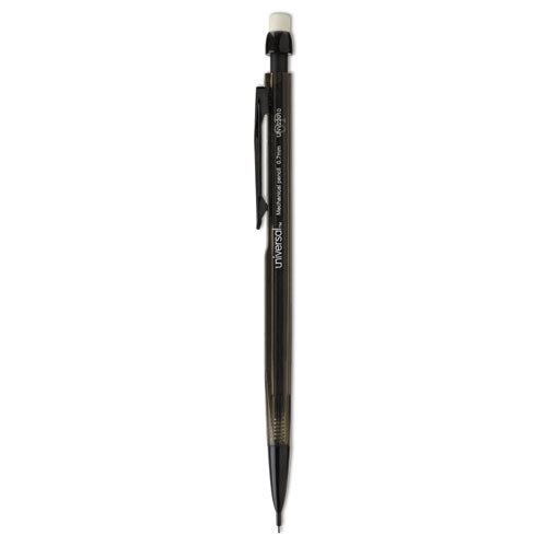 Image of Universal UNV22010 Mechanical Pencil, 0.7 mm, HB (#2), Black Lead, Smoke/Black Barrel, Dozen