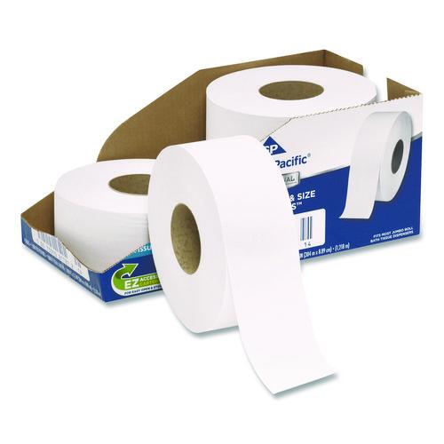 Image of Georgia Pacific® Professional 2172114 White Jumbo Bathroom Tissue, Septic Safe, 2-Ply, 3.5" x 1,000 ft, 4 Rolls/Carton