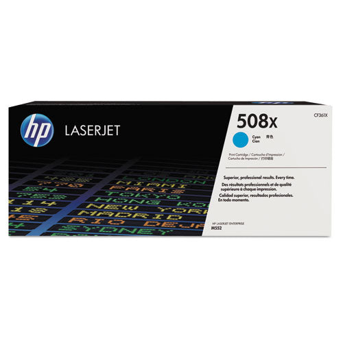 Image of HP CF361X HP 508x, (cf361x) High-Yield Cyan Original Laserjet Toner Cartridge
