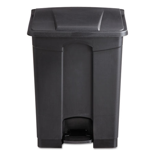 Image of Safco® 9922BL Large Capacity Plastic Step-On Receptacle, 17 gal, Plastic, Black