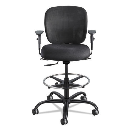 Image of Safco® 3394BL Vue Heavy-Duty Extended-Height Stool, Supports Up To 350 Lb, 23" To 32.5" Seat Height, Black Fabric