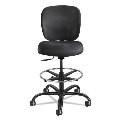Image of Safco® 3394BL Vue Heavy-Duty Extended-Height Stool, Supports Up To 350 Lb, 23" To 32.5" Seat Height, Black Fabric