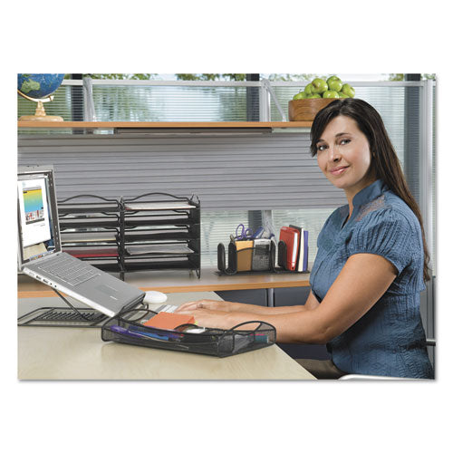 Image of SafcoÂ® Onyx Mesh Laptop Stand, 12.25" X 12.25" X 2", Black