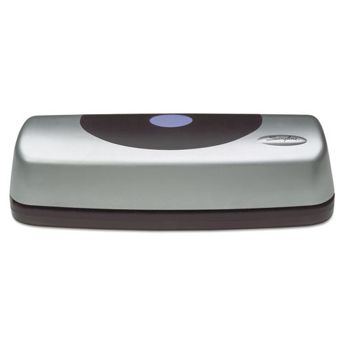 Image of Swingline® A7074515 15-Sheet Electric/battery Portable Desktop Punch, Three-Holes, 9/32" Holes, Silver/black