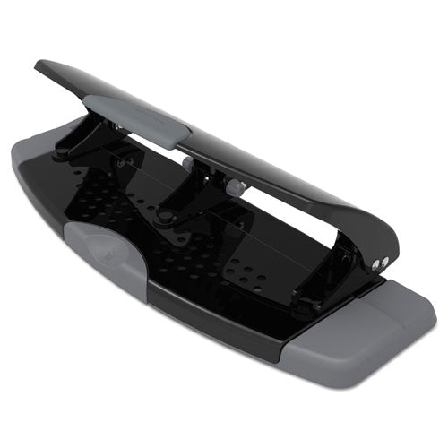 Image of Swingline® A7074133 20-Sheet Smarttouch Three-Hole Punch, 9/32" Holes, Black/gray