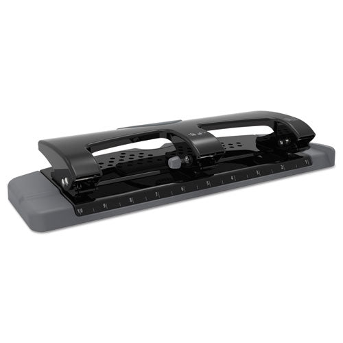 Image of Swingline® A7074133 20-Sheet Smarttouch Three-Hole Punch, 9/32" Holes, Black/gray